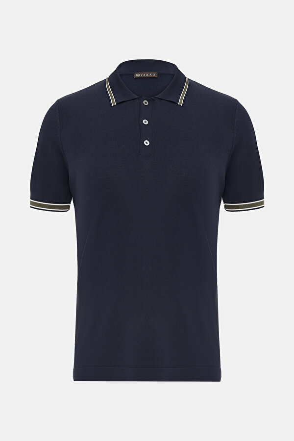 LACİVERT POLO YAKA TRİKO
