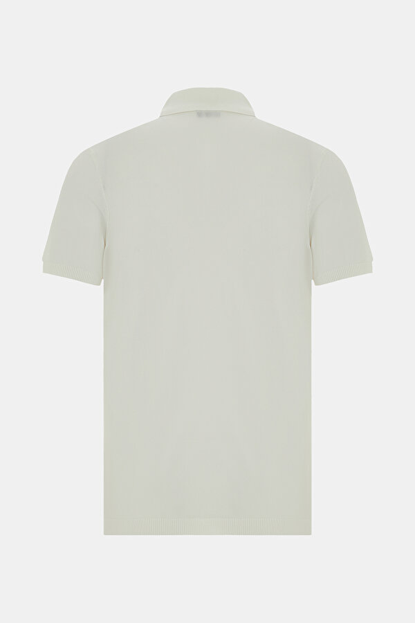 ECRU POLO NECK SHORT SLEEVE TSHIRT 2