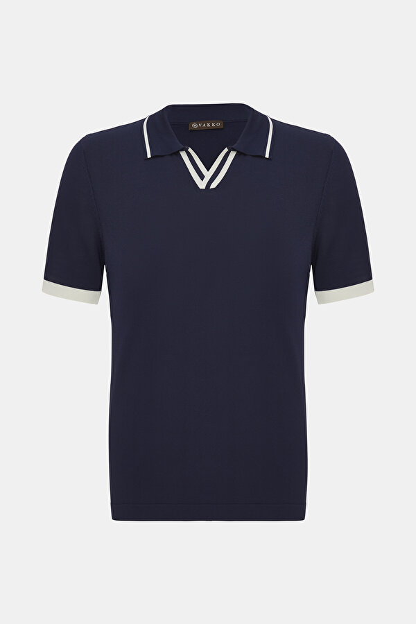 LACİVERT POLO YAKA TRİKO