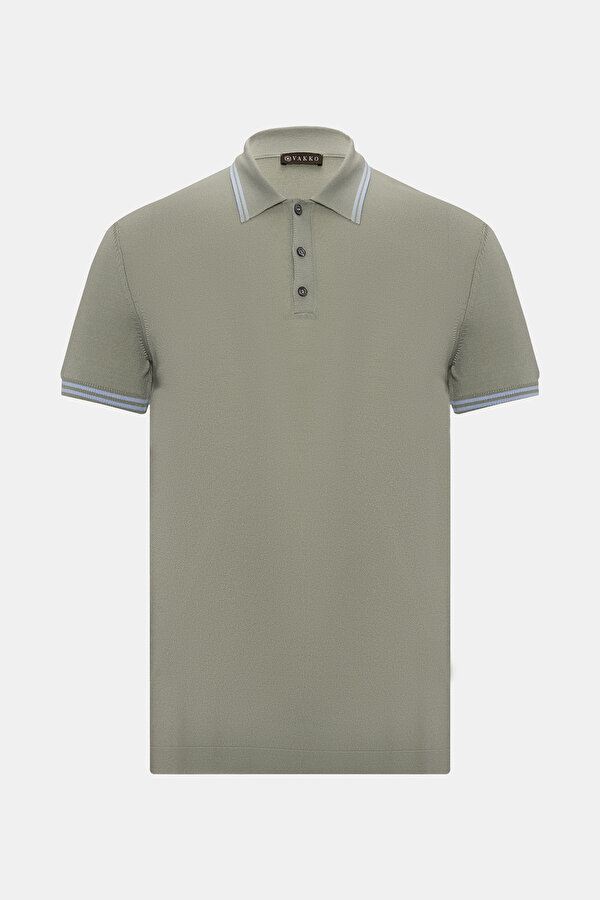 AÇIK YEŞİL POLO YAKA TRİKO