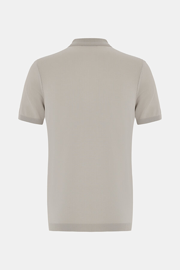 SAND POLO NECK SHORT SLEEVE TSHIRT 2