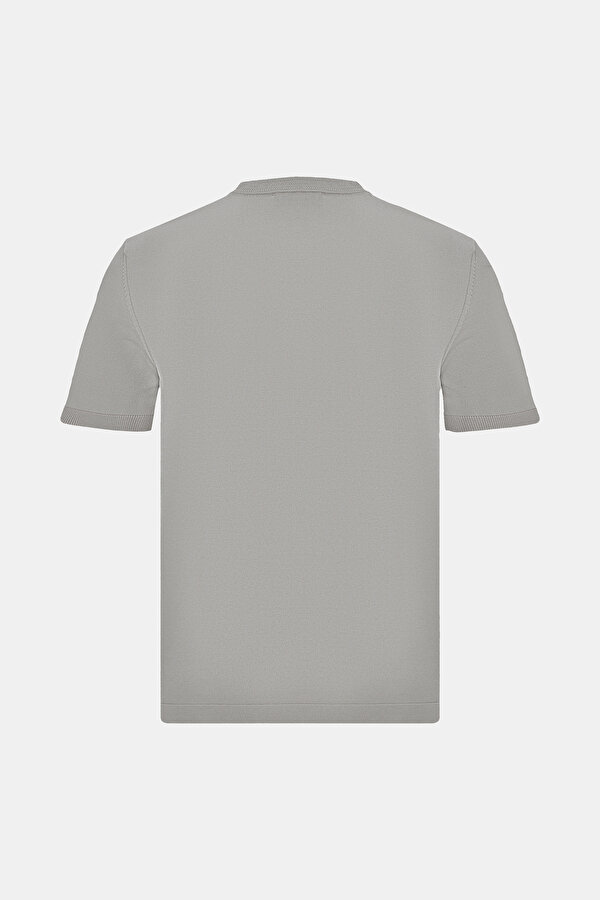 GREY BASIC / ROUND NECKLINE TRICOT JERSEY 6