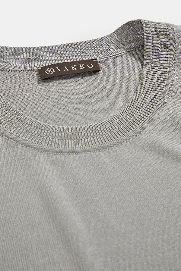 GREY BASIC / ROUND NECKLINE TRICOT JERSEY 7