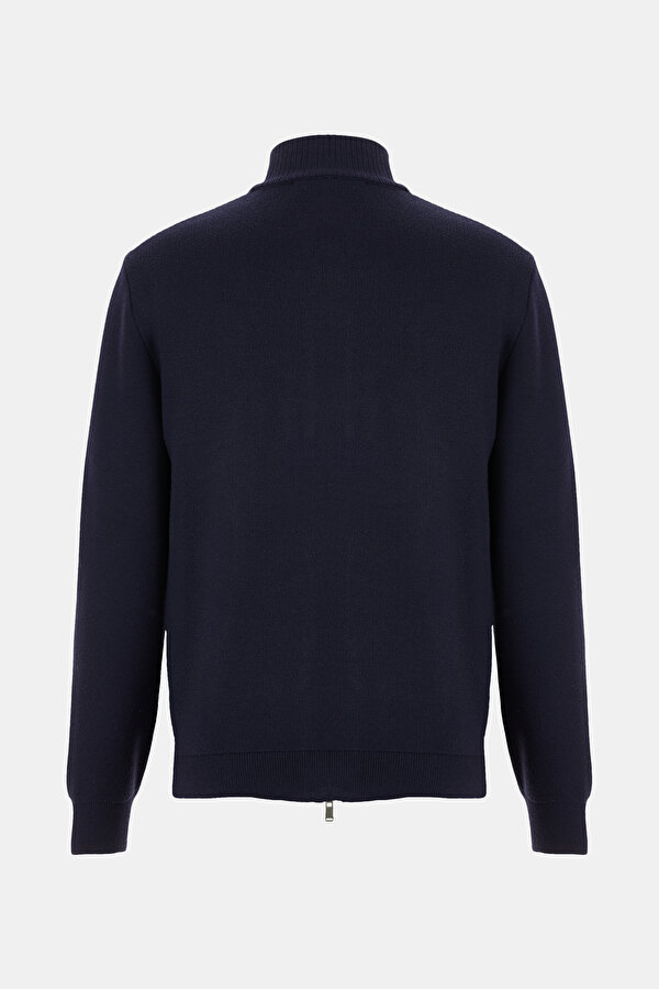 NAVY BLUE TRICOT CARDIGAN 2