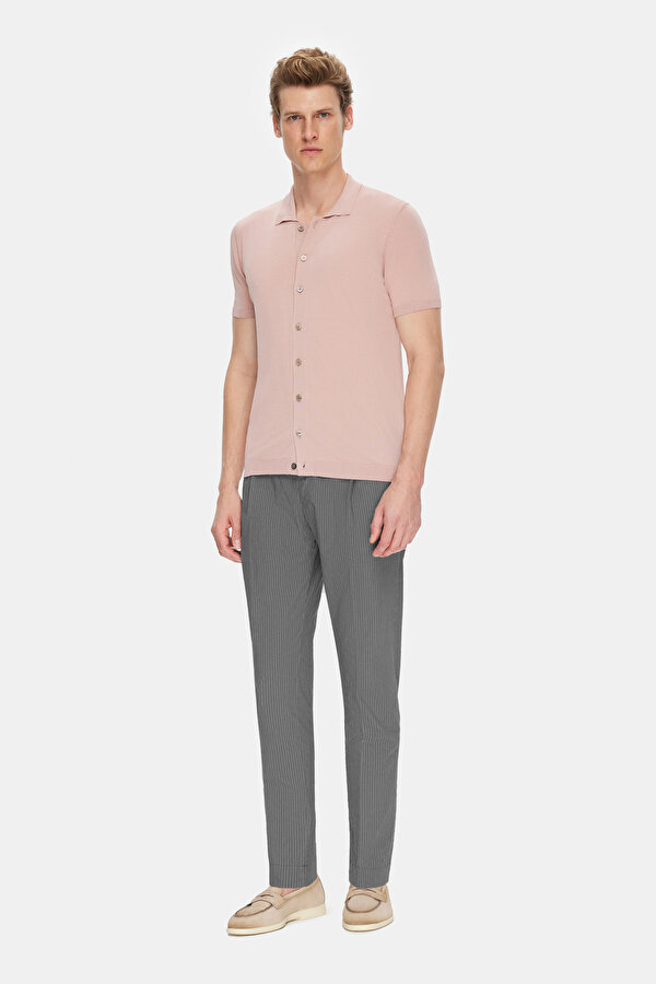 PINK POLO NECK SHORT SLEEVE TSHIRT