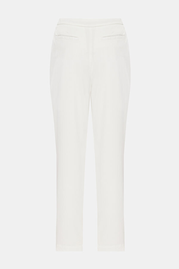 WHITE STRAIGHT CUT TROUSERS 6
