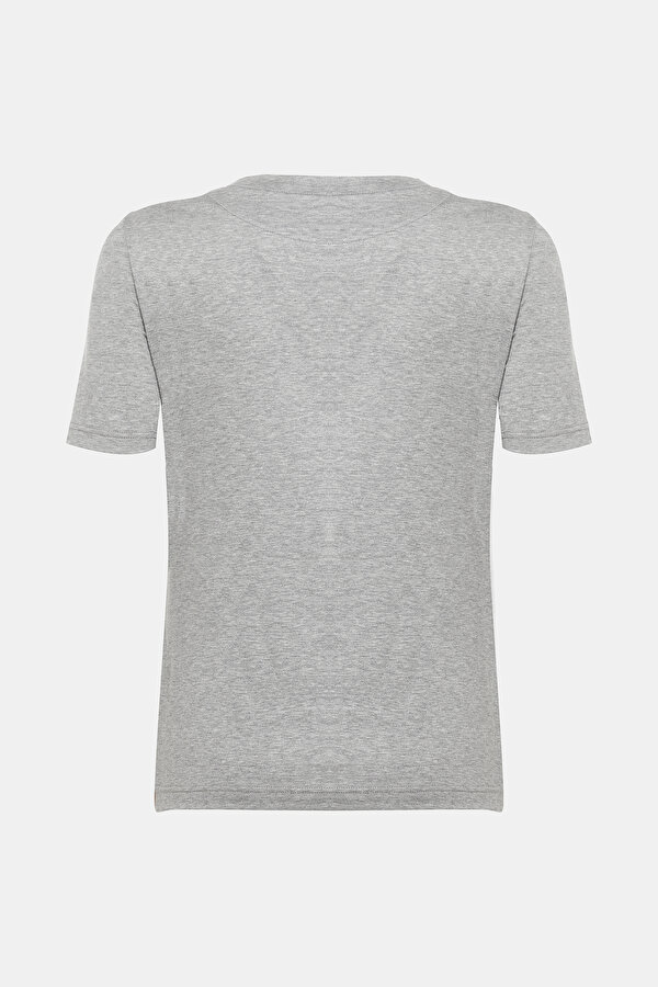 GRİ O YAKA KISA KOLLU T-SHIRT 6