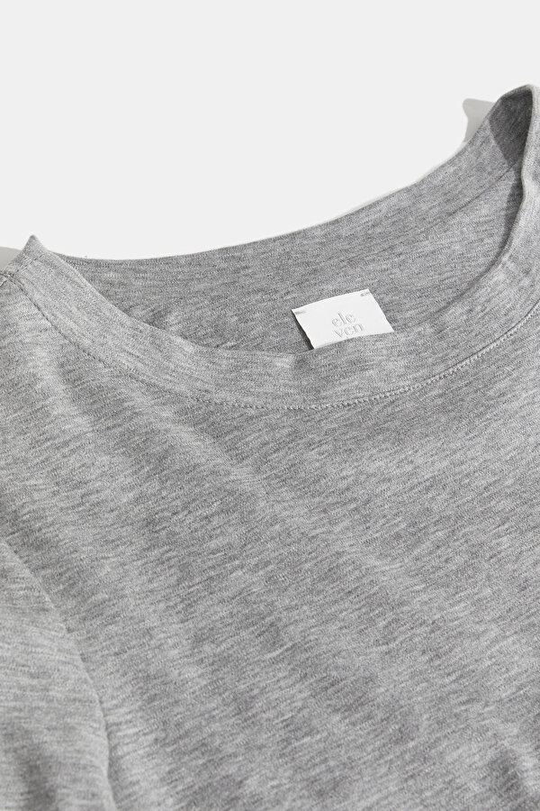 GRİ O YAKA KISA KOLLU T-SHIRT 7