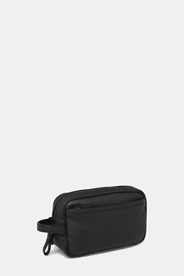 BLACK MONOGRAM LEATHER BAG 2