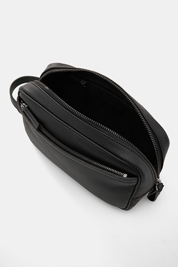 BLACK MONOGRAM LEATHER BAG 7