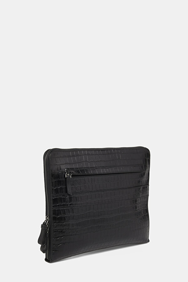 BLACK MONOGRAM LEATHER BAG 2