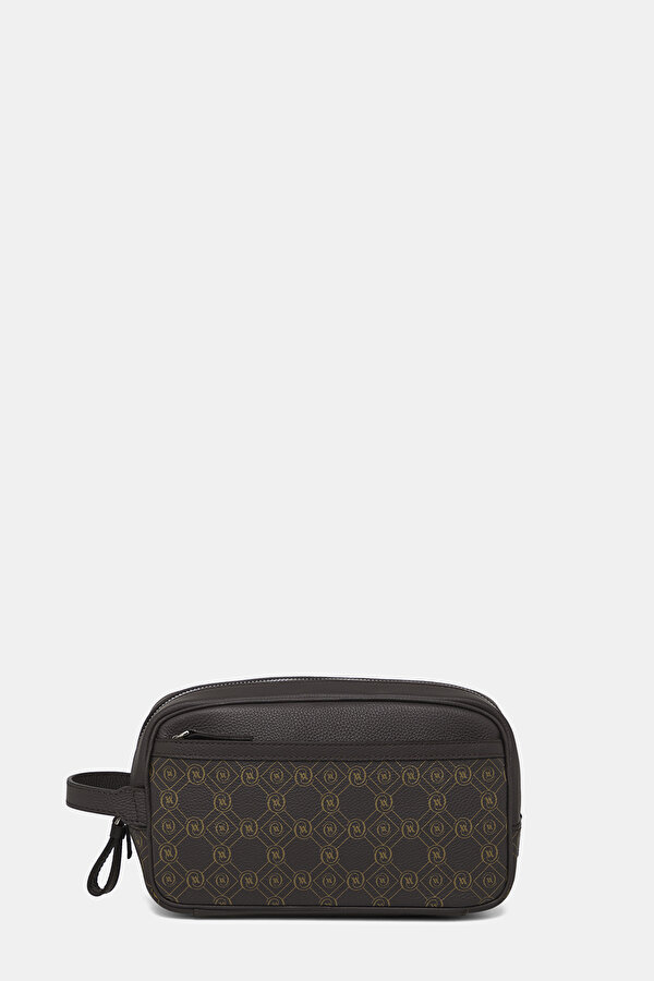BEIGE MONOGRAM LEATHER BAG