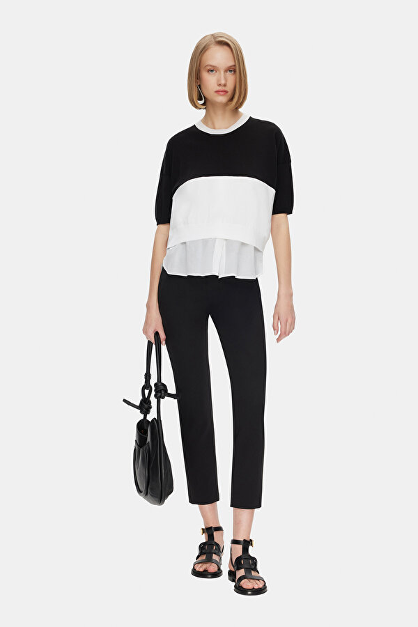 BLACK SKINNY LEG TROUSERS