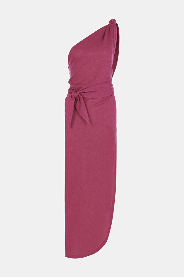 FUCHSIA ONE SHOULDER DRESS