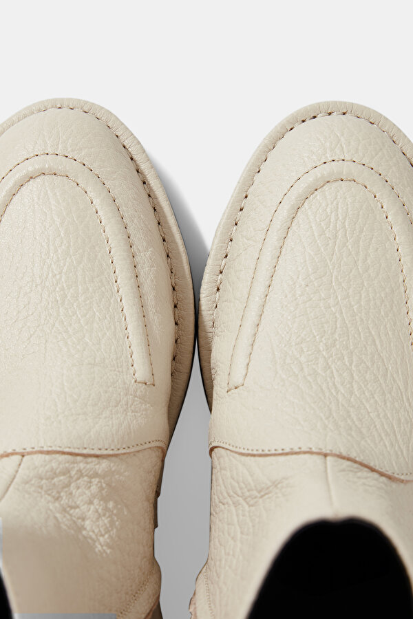 ECRU LEATHER BOOT 6