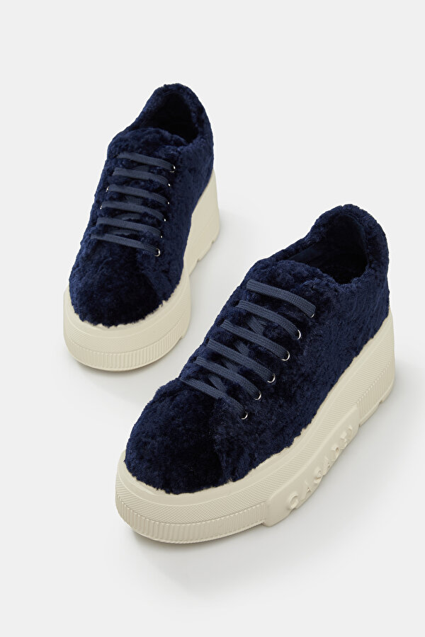 WHITE ECO FUR SHOE 6