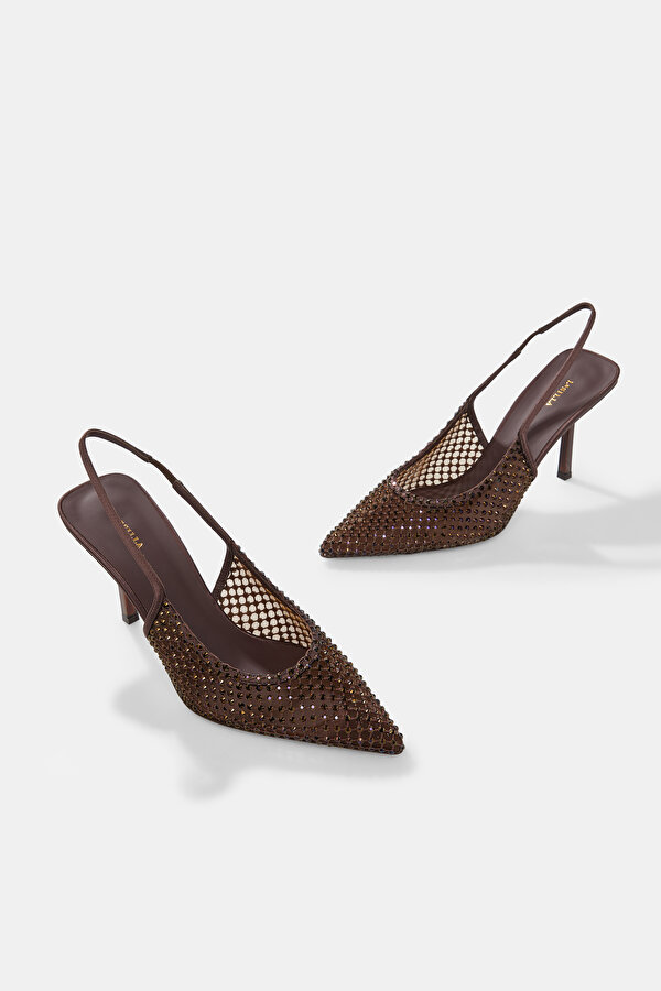 BROWN JEWELLED SHOE 7