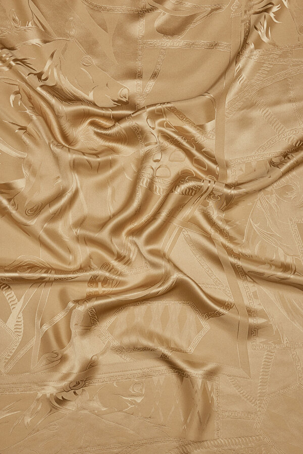 BEIGE JACQUARD JAQUARD SHAWL 2
