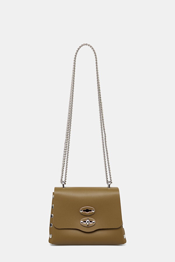 KHAKI LEATHER BAG 2