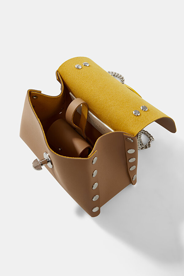 BEIGE LEATHER BAG 7