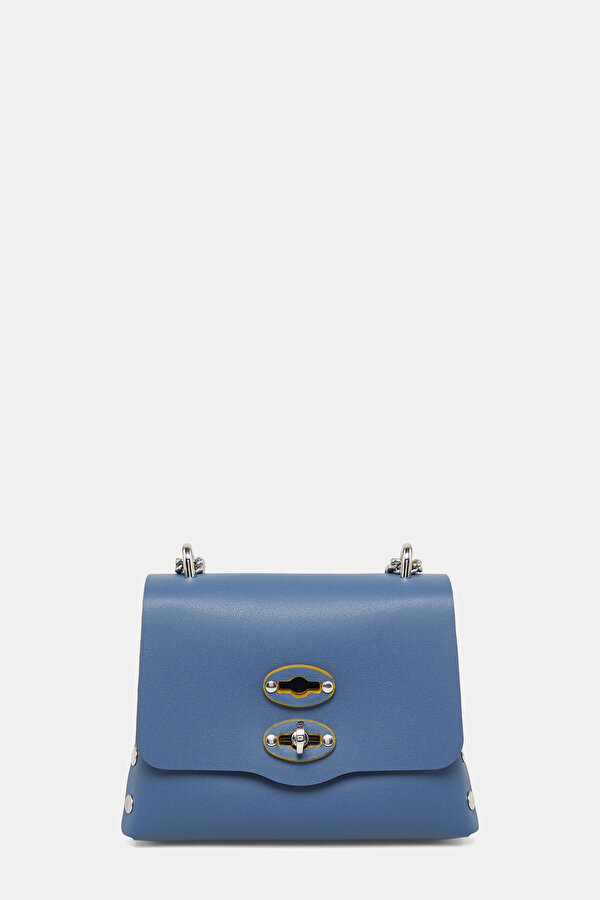 DARK BLUE LEATHER BAG