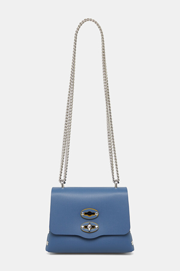 DARK BLUE LEATHER BAG 2