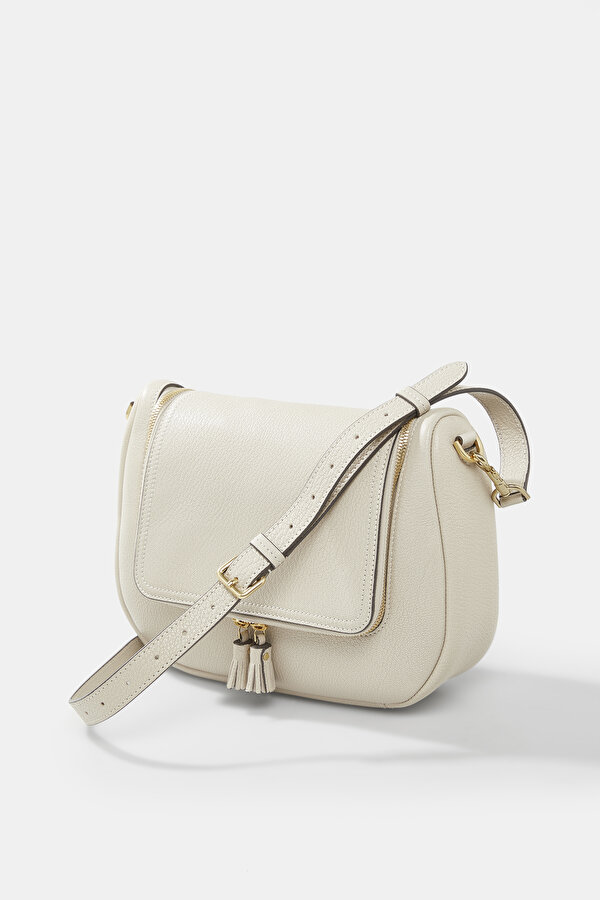 ECRU LEATHER BAG 6