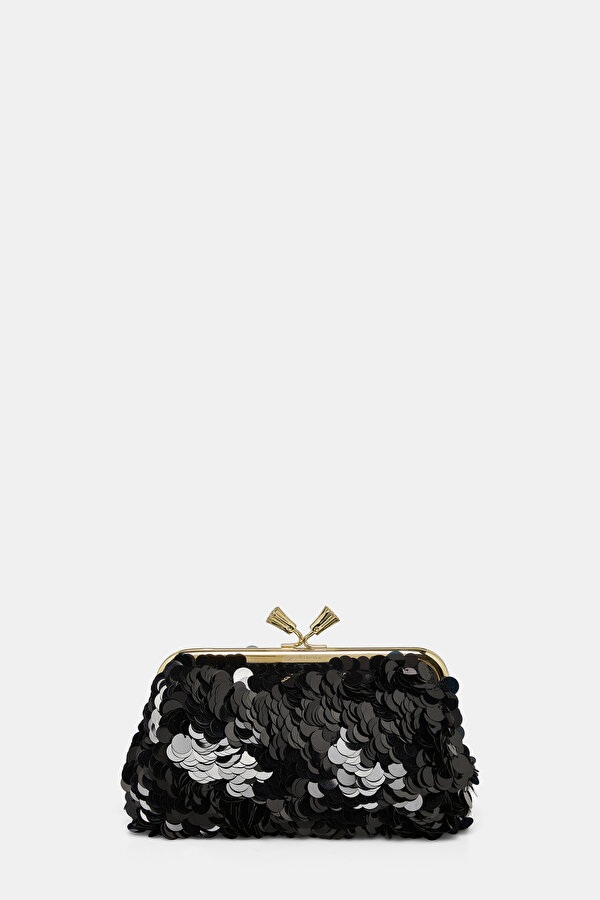 BLACK SEQUINED BAG