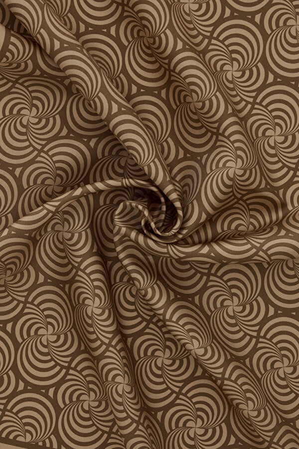CAMEL GEOMETRIK DESENLI TWILL EŞARP 2