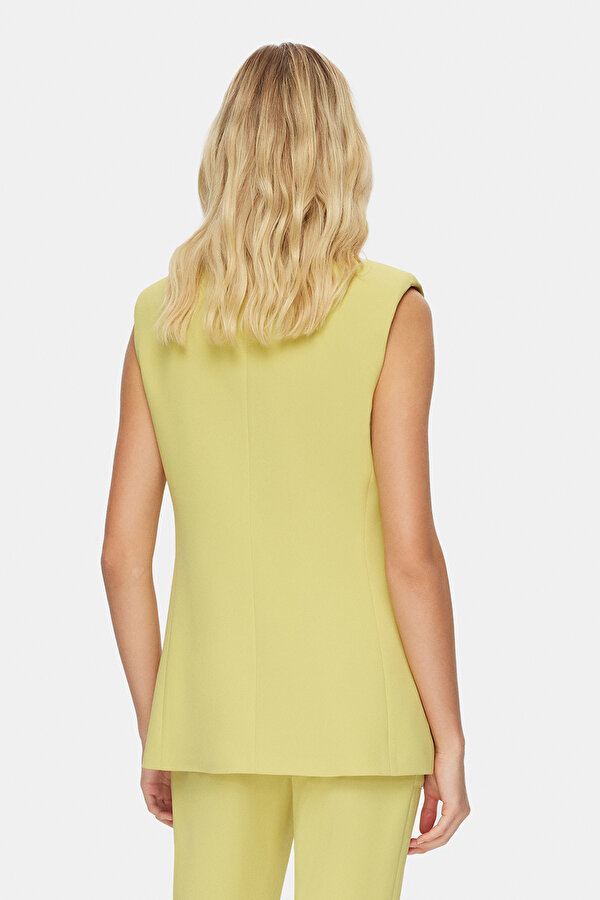 GREEN SURPLICE NECKLINE (CROSS-OVER NECKLINE) VEST 2