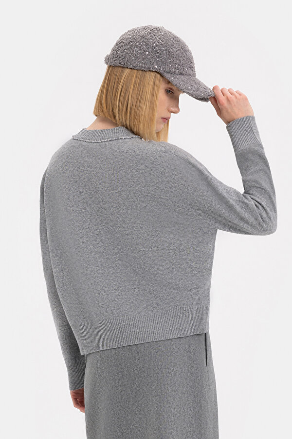 GREY BASIC / ROUND NECKLINE TRICOT JERSEY 2