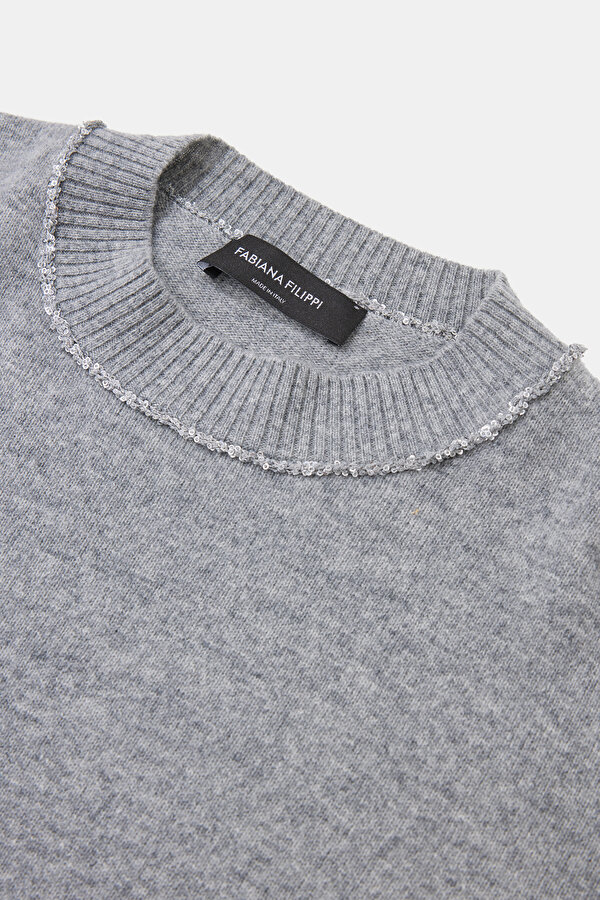 GREY BASIC / ROUND NECKLINE TRICOT JERSEY 6