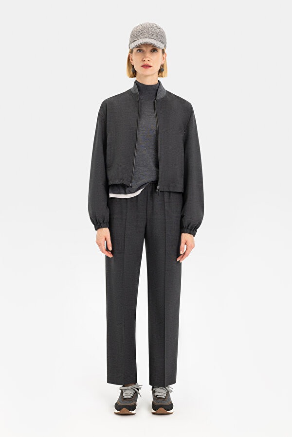 ANTHRACITE STRAIGHT CUT TROUSERS
