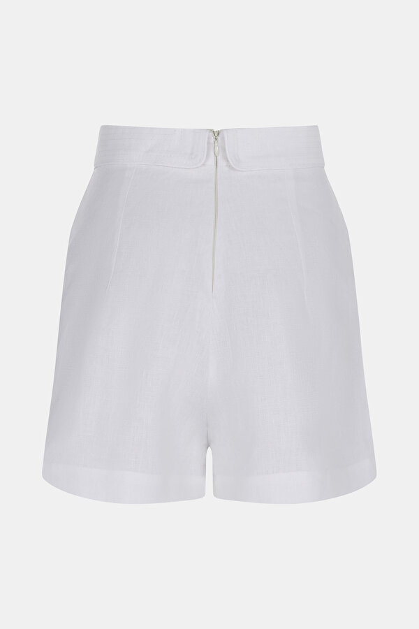 WHITE LINEN SHORTS 2