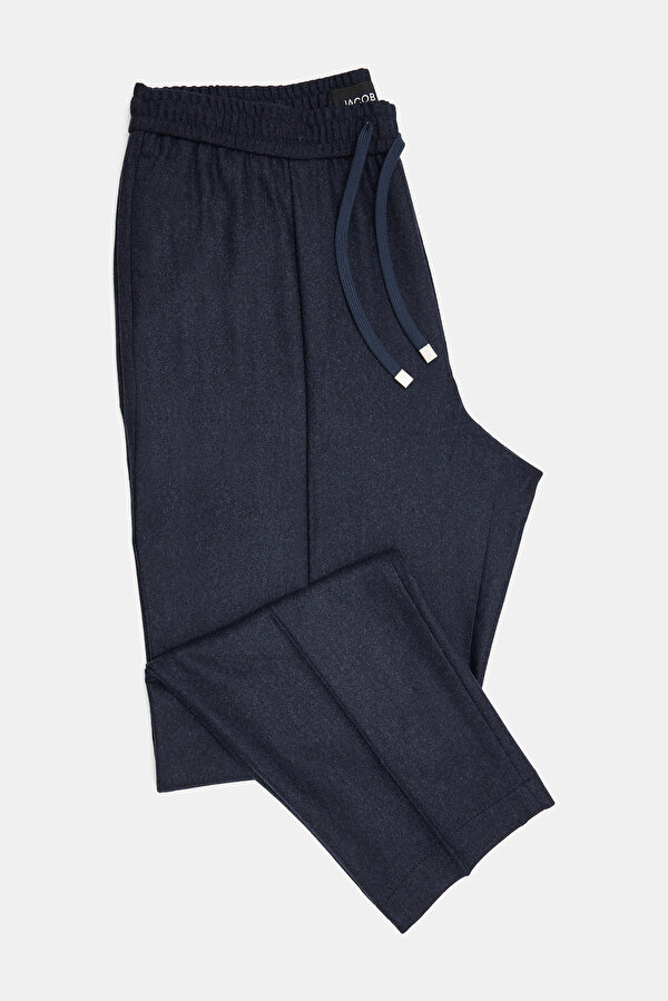 LACİVERT DÜZ FLANEL PANTOLON