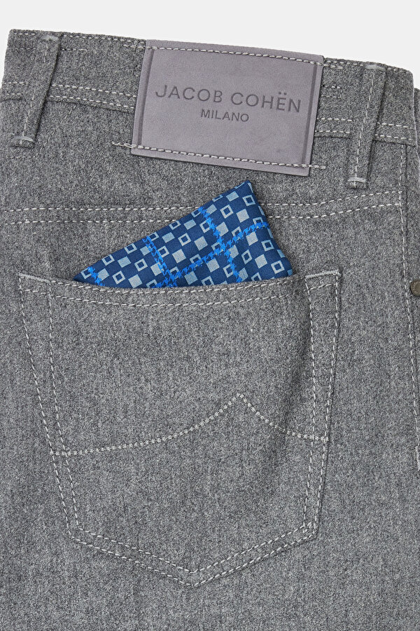 GREY PLAIN FLANNEL TROUSERS 7