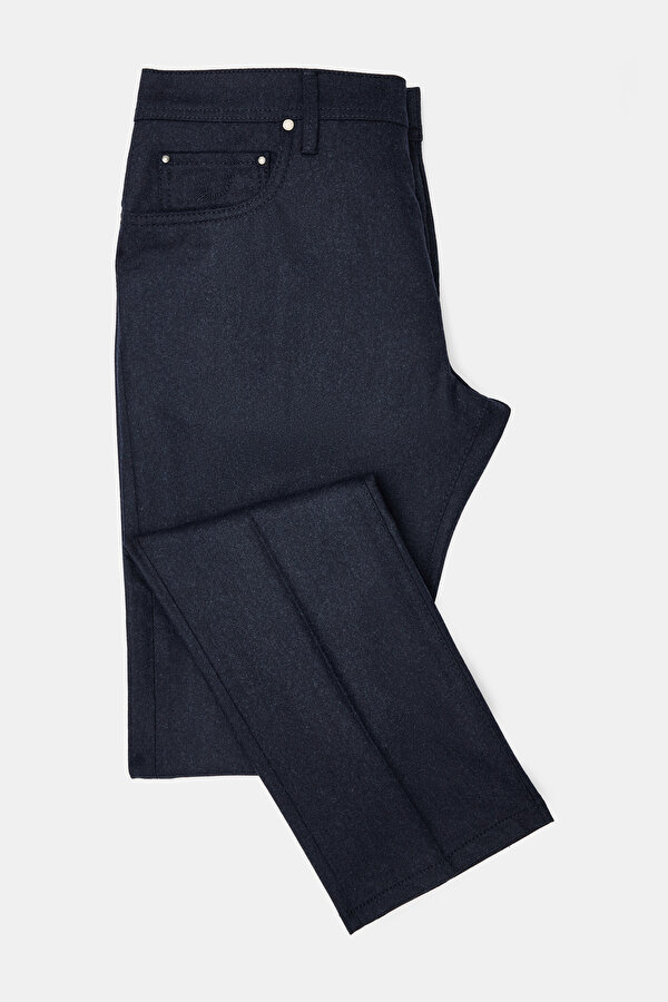 LACİVERT DÜZ FLANEL PANTOLON