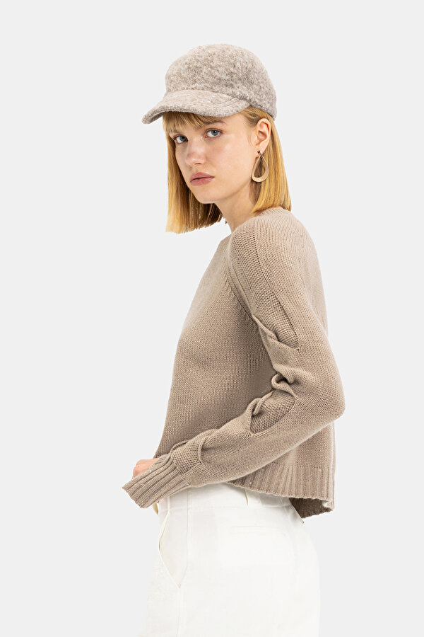 BEIGE BASIC / ROUND NECKLINE JERSEY 2