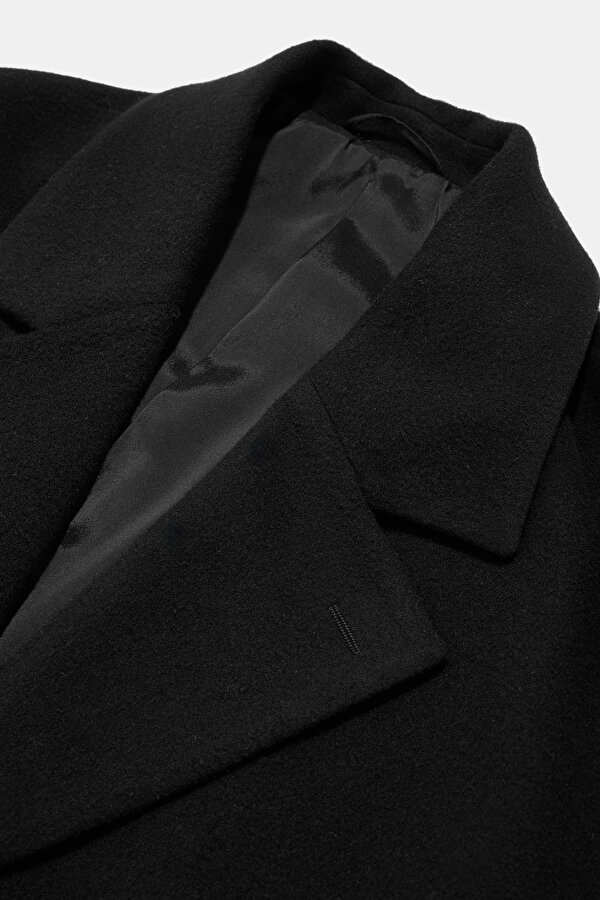 BLACK WOOL OVERCOAT 7