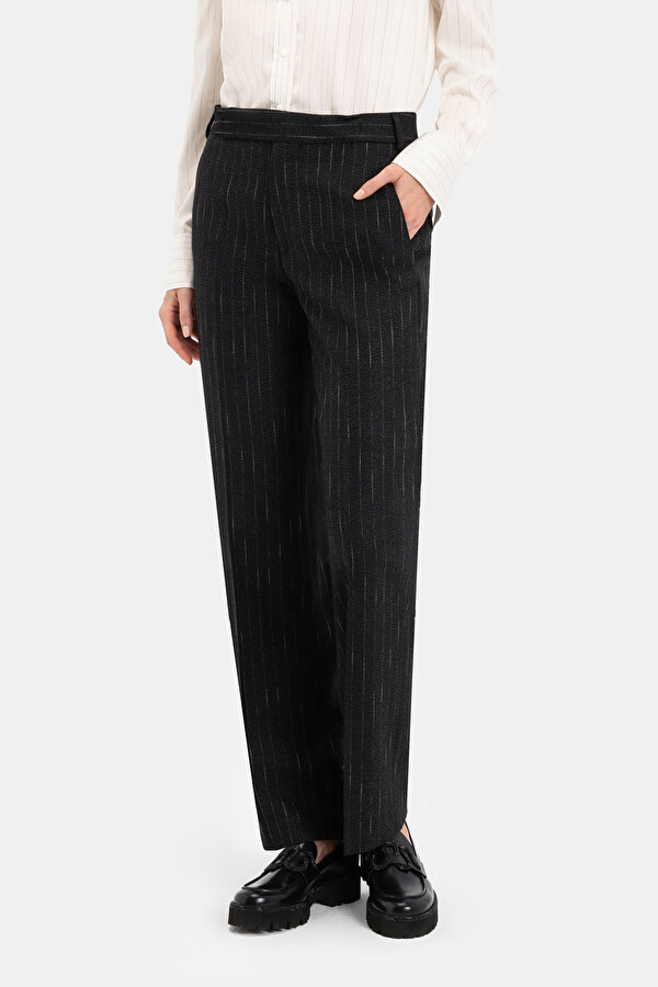 BEIGE STRAIGHT CUT TROUSERS 2