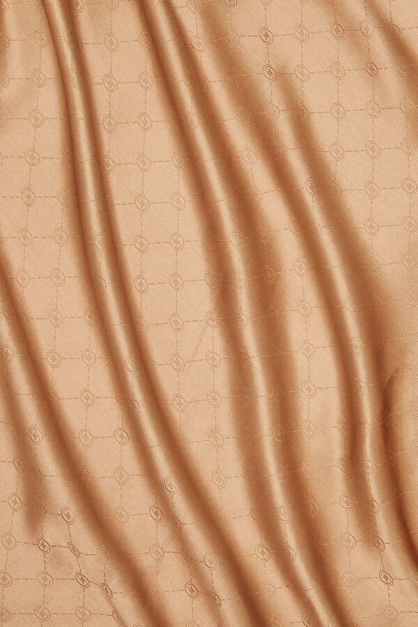 BROWN JAQUARD SCARF 2