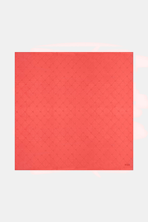 RED JAQUARD SCARF