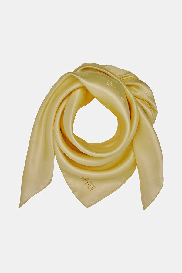 LIGHT YELLOW JAQUARD SCARF 2
