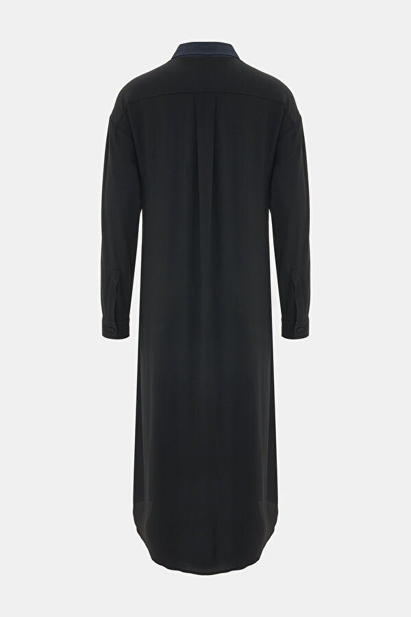 BLACK LONG SLEEVE MIDI DRESS 6
