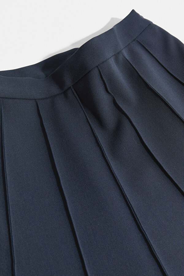 NAVY BLUE MIDI SKIRT 7