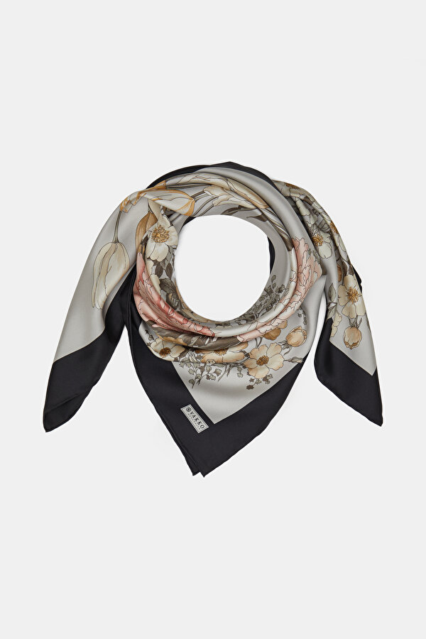 WHITE TWILL SCARF 2