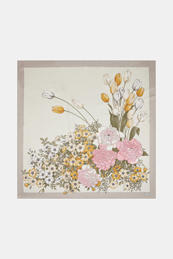 BEIGE TWILL SCARF