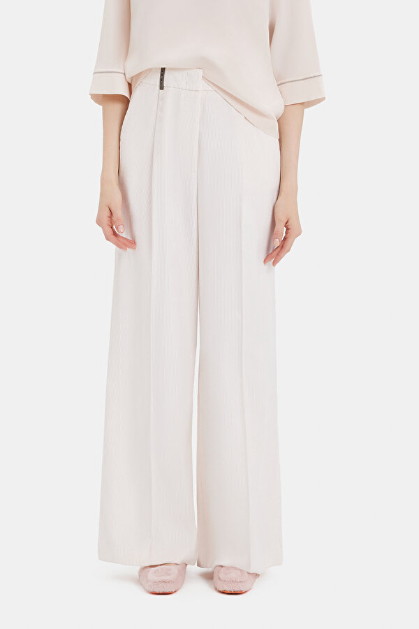 KREM FİTİLLİ BOL PAÇA PANTOLON 2