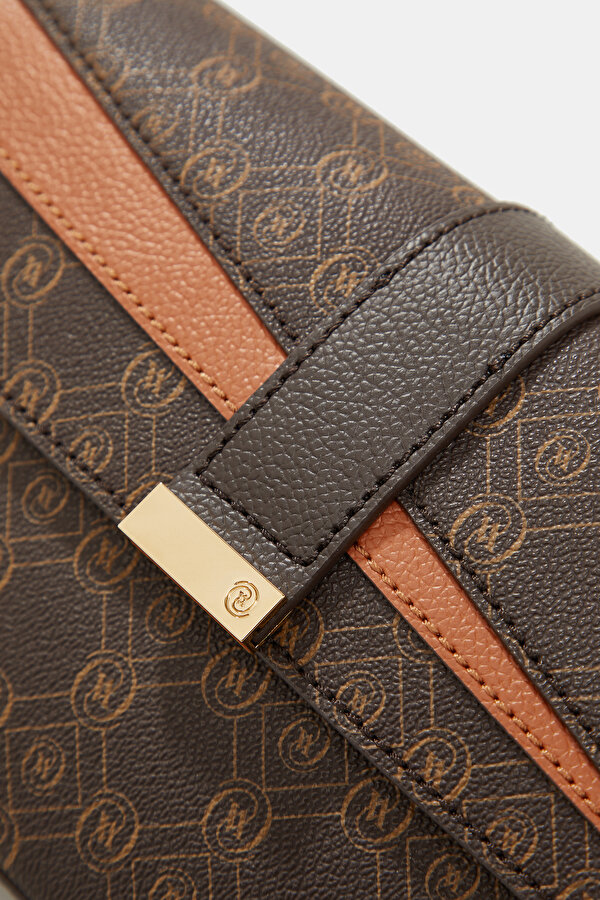 TAN MONOGRAM BAG 6