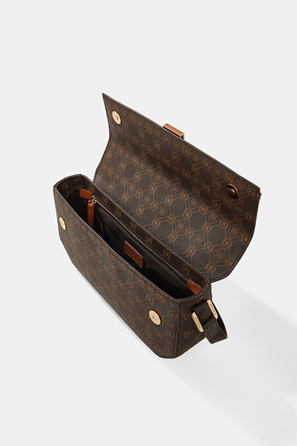 TAN MONOGRAM BAG 7